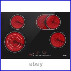 30in Electric Cooktop 4 Burners Ceramic Glass Stove Top Touch Control 7200W 30in Electric Cooktop 4 Burners Ceramic Glass Stove Top Touch Control 7200W