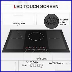 30in Electric Cooktop 5 Burner Glass Stove Top Touch Control Kitchen Cooker