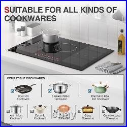 30in Electric Cooktop 5 Burner Glass Stove Top Touch Control Kitchen Cooker