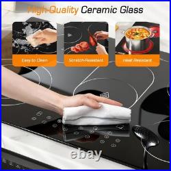 30in Electric Cooktop 5 Burners Built-in Radiant Ceramic Stove Top Touch Control