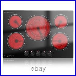 30in Electric Cooktop Built-in 5 Burner Ceramic Cooktop Electric Stove Top 9000W