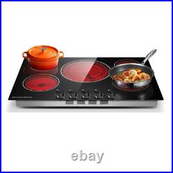 30in Electric Cooktop Built-in 5 Burner Ceramic Cooktop Electric Stove Top 9000W