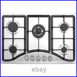 30in Gas Cooktop Max 12250BTU 5 Burners Built-in Stainless Steel Gas Stove Top 30in Gas Cooktop Max 12250BTU 5 Burners Built-in Stainless Steel Gas Stove Top