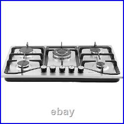 30in Gas Cooktop Max 12250BTU 5 Burners Built-in Stainless Steel Gas Stove Top 30in Gas Cooktop Max 12250BTU 5 Burners Built-in Stainless Steel Gas Stove Top