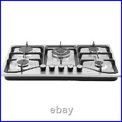 30in Gas Cooktop Max 12250BTU 5 Burners Built-in Stainless Steel Gas Stove Top