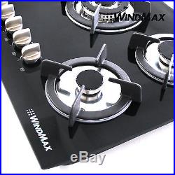 30inch 5 Burner 3.3KW Gas Cooktop Kitchen LPG/NG Glass Built-in Gas Hob Cooker