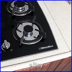 30inch 5 Burner 3.3KW Gas Cooktop Kitchen LPG/NG Glass Built-in Gas Hob Cooker