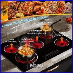 30inch 8400W Electric Radiant Cooktop 5 Burner Built-In Ceramic Glass Stove Top 30inch 8400W Electric Radiant Cooktop 5 Burner Built-In Ceramic Glass Stove Top