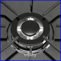 30inch Black Titanium 5 Burner Built-in Stoves LPG/NG Gas Hob Cooktops, US SHIP