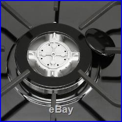 30inch Black Titanium 5 Burner Built-in Stoves LPG/NG Gas Hob Cooktops, US SHIP