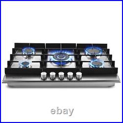30inch Gas Cooktop Kitchen 5-Burners Countertop Built-in Gas Stainless Steel
