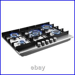 30inch Gas Cooktop Kitchen 5-Burners Countertop Built-in Gas Stainless Steel