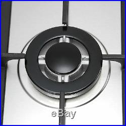 30inch Stainless Steel 5 Burners Built-in Stove Cooktop Natural Gas Hob ship US