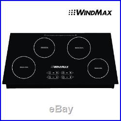 31.5 4 Burners Hobs Induction Cooktop Black Glass Plate Electric Stove Cooktops
