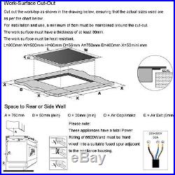 31.5 4 Zone Electric Induction Hob Touch Control Smooth Top Glass Plate Cooktop