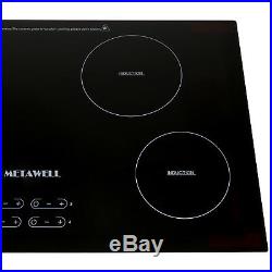 31.5 Induction Hob 4 Burner Stove Cooktops LED Glass Plate Electric Cooker 240V