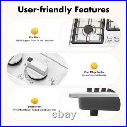 32 In Gas Cooktop Propane Gas Stove 5 Burner NG Drop-in Stainless Steel