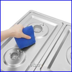 32 In Gas Cooktop Propane Gas Stove 5 Burner NG Drop-in Stainless Steel