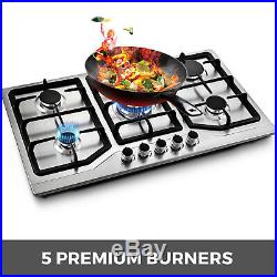 33.8 5 Burners LNG/LPG Gas Cooktops Cooker Durability Gas Cooking High Heat