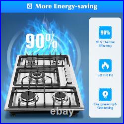 33.8 5 Burners Stove Top Stainless Steel Built-In Gas Propane Cooktop Stove New