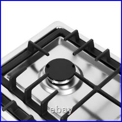 33.8 Inch Gas Cooktop 5 Burners Gas Stove Top Built-in Stainless Steel Gas Hob