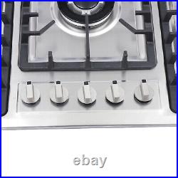 33.8 Stainless Steel 5 Burners Built-in Cook top LPG Natural Gas Stove