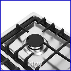 34 Gas Cooktop 5 Burners Built-in Gas Stove Top NG/LPG Kitchen Cooker Hob