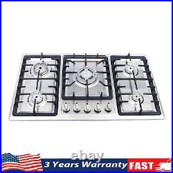 34 Inch Gas Cooktop 5 Burners Built-in Gas Stove Top NG LPG Kitchen Cooker Hob