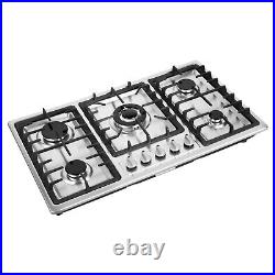 34 Inch Gas Cooktop 5 Burners Built-in Gas Stove Top NG LPG Kitchen Cooker Hob