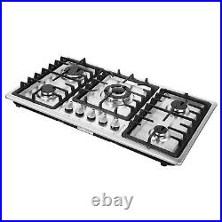 34 Inch Gas Cooktop 5 Burners Built-in Gas Stove Top NG LPG Kitchen Cooker Hob