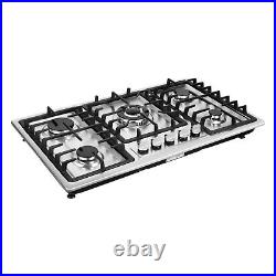 34 Inch Gas Cooktop 5 Burners Built-in Gas Stove Top NG LPG Kitchen Cooker Hob