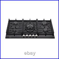 34 Inch Gas Cooktop 5 Burners Gas Stove Gas Hob Stovetop ETL Certified Tempered