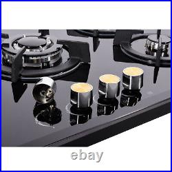 34 Inch Gas Cooktop Tempered Glass 4 Burners Stove top Dual Fuel Gas Hob NG/LPG
