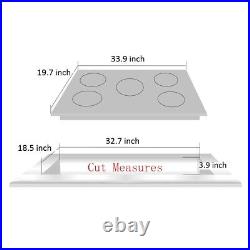 34 Inch Gas Cooktop Tempered Glass 4 Burners Stove top Dual Fuel Gas Hob NG/LPG