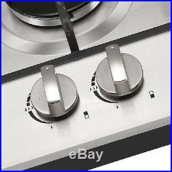 34 Stainless Steel 6 Burners Cooktop Built-In Stove LPG/NG Fixed Gas Hob Cooker