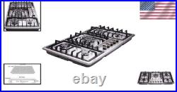 34 Stainless Steel Gas Cooktop 5 Burners
