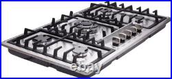 34 Stainless Steel Gas Cooktop 5 Burners
