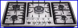 34 Stainless Steel Gas Cooktop 5 Burners