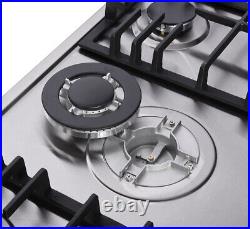 34 inch gas cooktop stainless steel 5 burners gas stovetop NG/LPG convertible