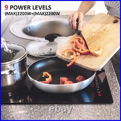 3400W Portable Induction Cooktop Countertop Dual Cooker Burner Stove Hot Plate