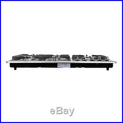 34in. Gas Cooktop 5 Burner Built-In Stainless Steel NG/LPG Cook Tops Stove -USA