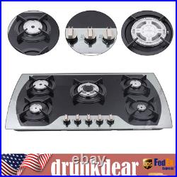 35 5 Burners Gas Stove Built-In Cooktop LPG/NG Stainless Steel Gas Hob Cooker