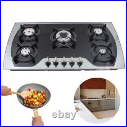 35 5 Burners Gas Stove Built-In Gas Cooktop Stainless Steel Natural Gas Propane