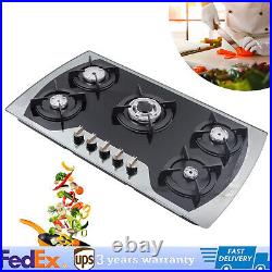 35 5 Burners Gas Stove Built-In Gas Cooktop Stainless Steel Natural Gas Propane