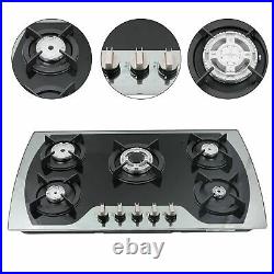 35 5 Burners Gas Stove Built-In Gas Cooktop Stainless Steel Natural Gas Propane