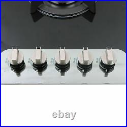 35 Gas Cooktop Stove Top 5 Burner Tempered Glass Built-In LPG/NG Gas Hob Cooker