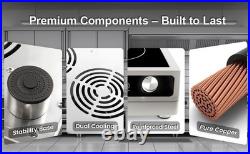 3500W 208V Induction Cooktop Commercial 3 Phase 24h Timer Electric Stove Large