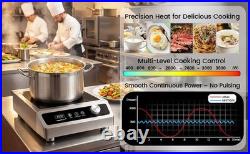 3500W 208V Induction Cooktop Commercial 3 Phase 24h Timer Electric Stove Large