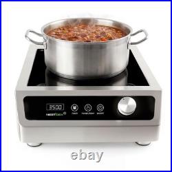 3500W 208V Induction Cooktop Commercial 3 Phase 24h Timer Electric Stove Large