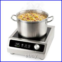 3500W 208V Induction Cooktop Commercial 3 Phase 24h Timer Electric Stove Large